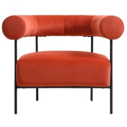 Fulbourn Rust Ochre Velvet Armchair 14 Fulbourn Rust Ochre Velvet Armchair -Daals Store ACH 2150 OCHRE VEL WB2