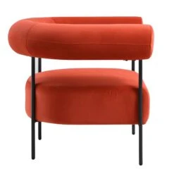 Fulbourn Rust Ochre Velvet Armchair 16 Fulbourn Rust Ochre Velvet Armchair -Daals Store ACH 2150 OCHRE VEL WB3