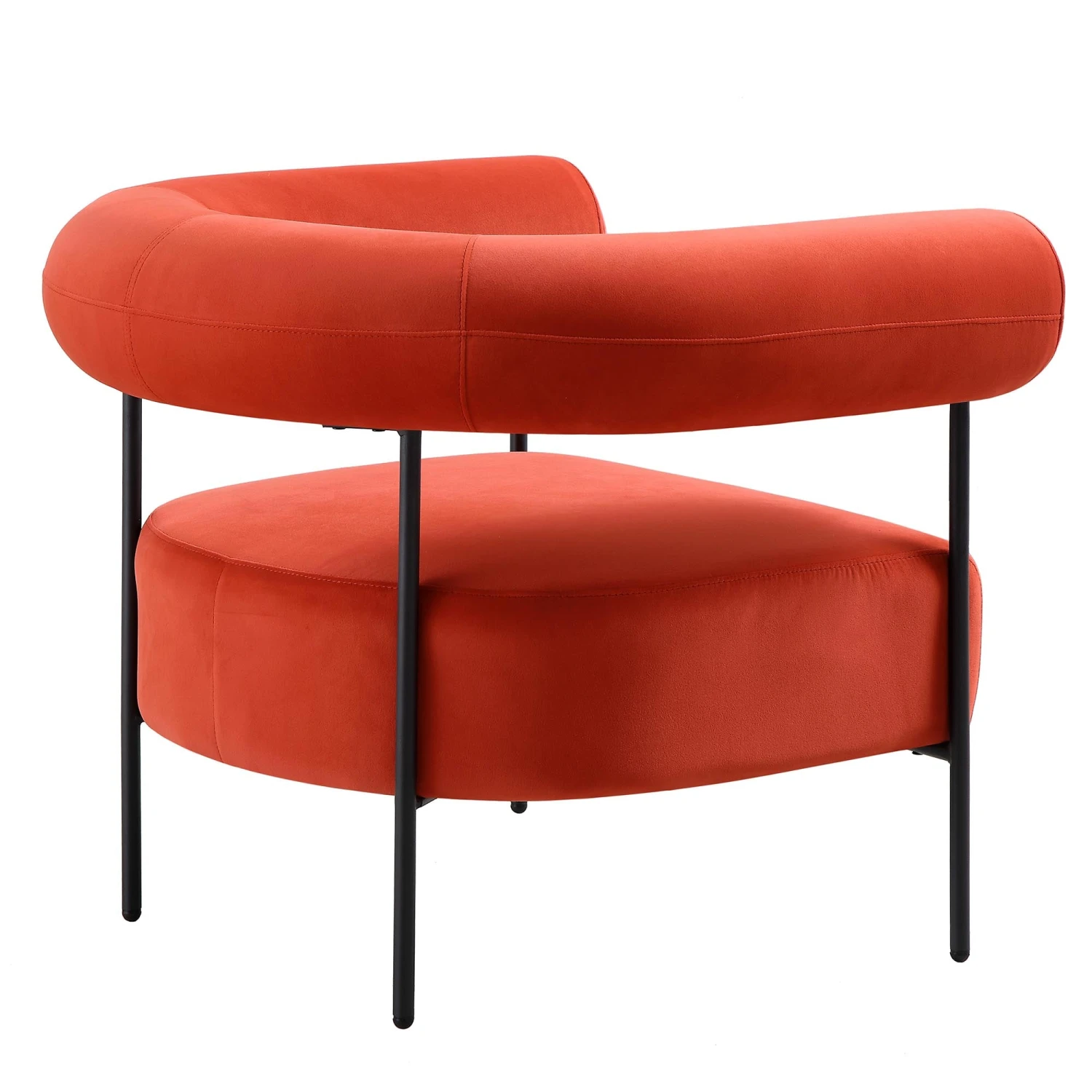 Fulbourn Rust Ochre Velvet Armchair 7 Fulbourn Rust Ochre Velvet Armchair - Image 7