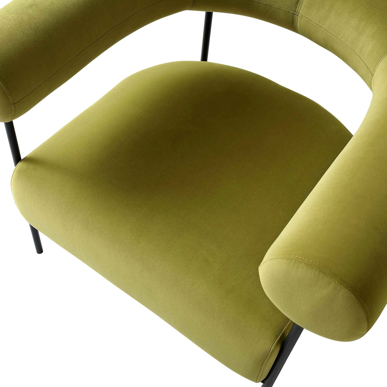 Fulbourn Olive Green Velvet Armchair 8 Fulbourn Olive Green Velvet Armchair - Image 8