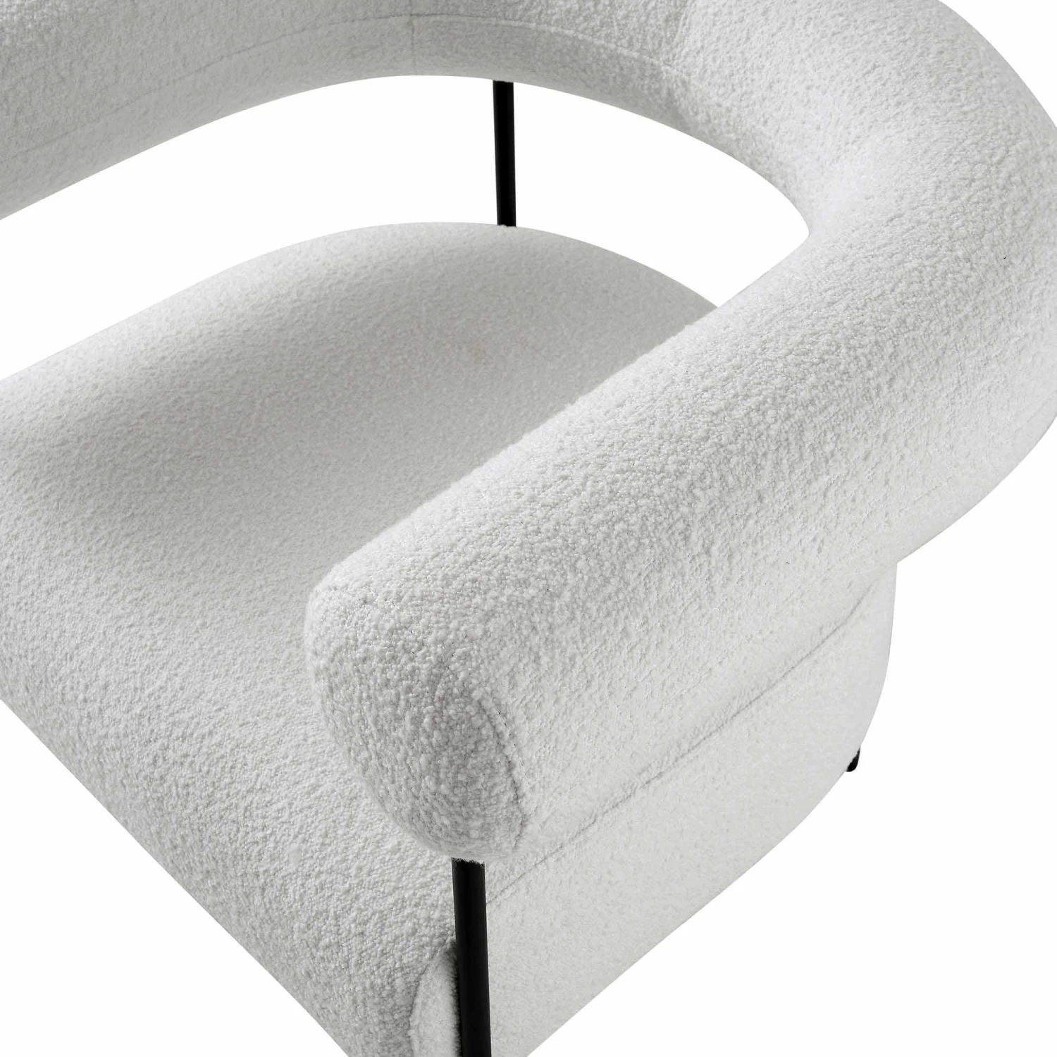 Fulbourn White Boucle Armchair 8 Fulbourn White Boucle Armchair - Image 8