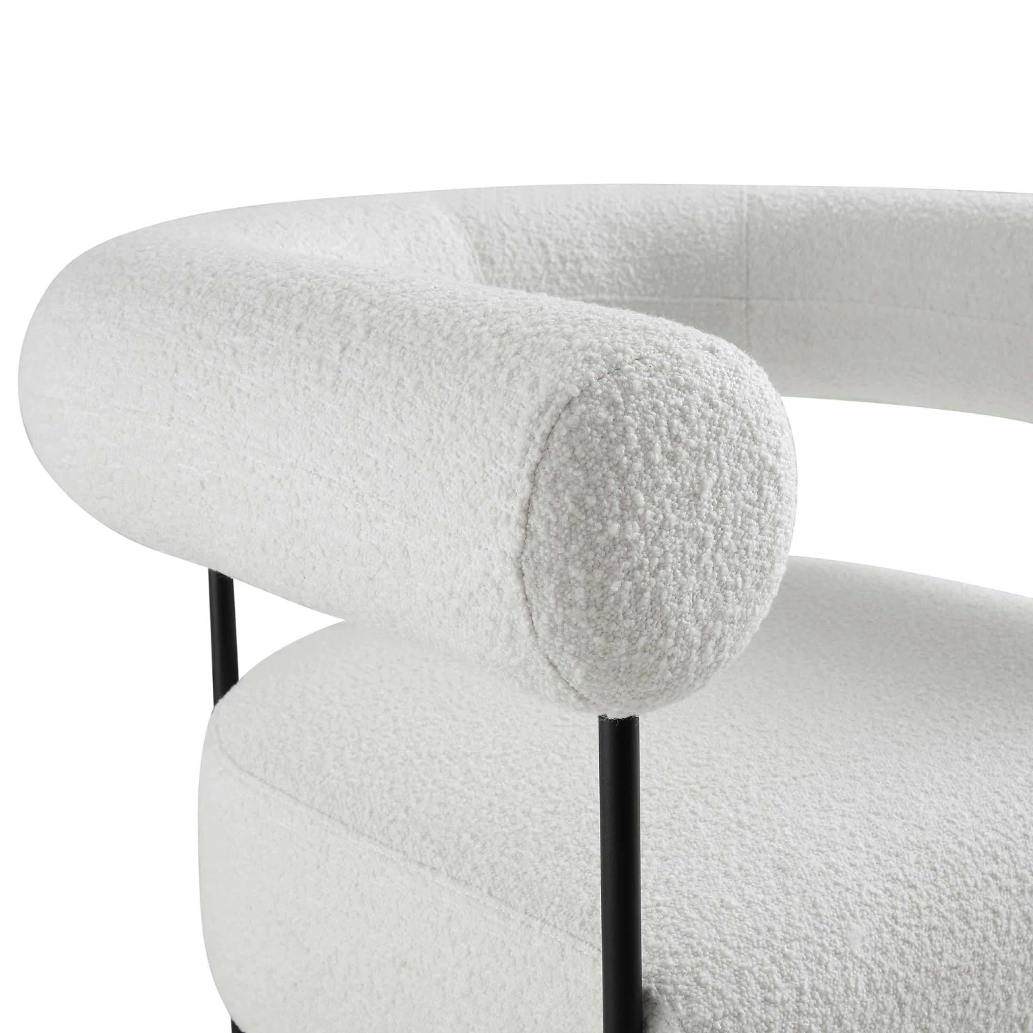 Fulbourn White Boucle Armchair 10 Fulbourn White Boucle Armchair - Image 10