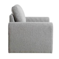 Hampstead Grey Boucle Curved Armchair 16 Hampstead Grey Boucle Curved Armchair -Daals Store ACH 2161 GREY BOUCLE WB3