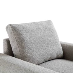 Hampstead Grey Boucle Curved Armchair 18 Hampstead Grey Boucle Curved Armchair -Daals Store ACH 2161 GREY BOUCLE detail1