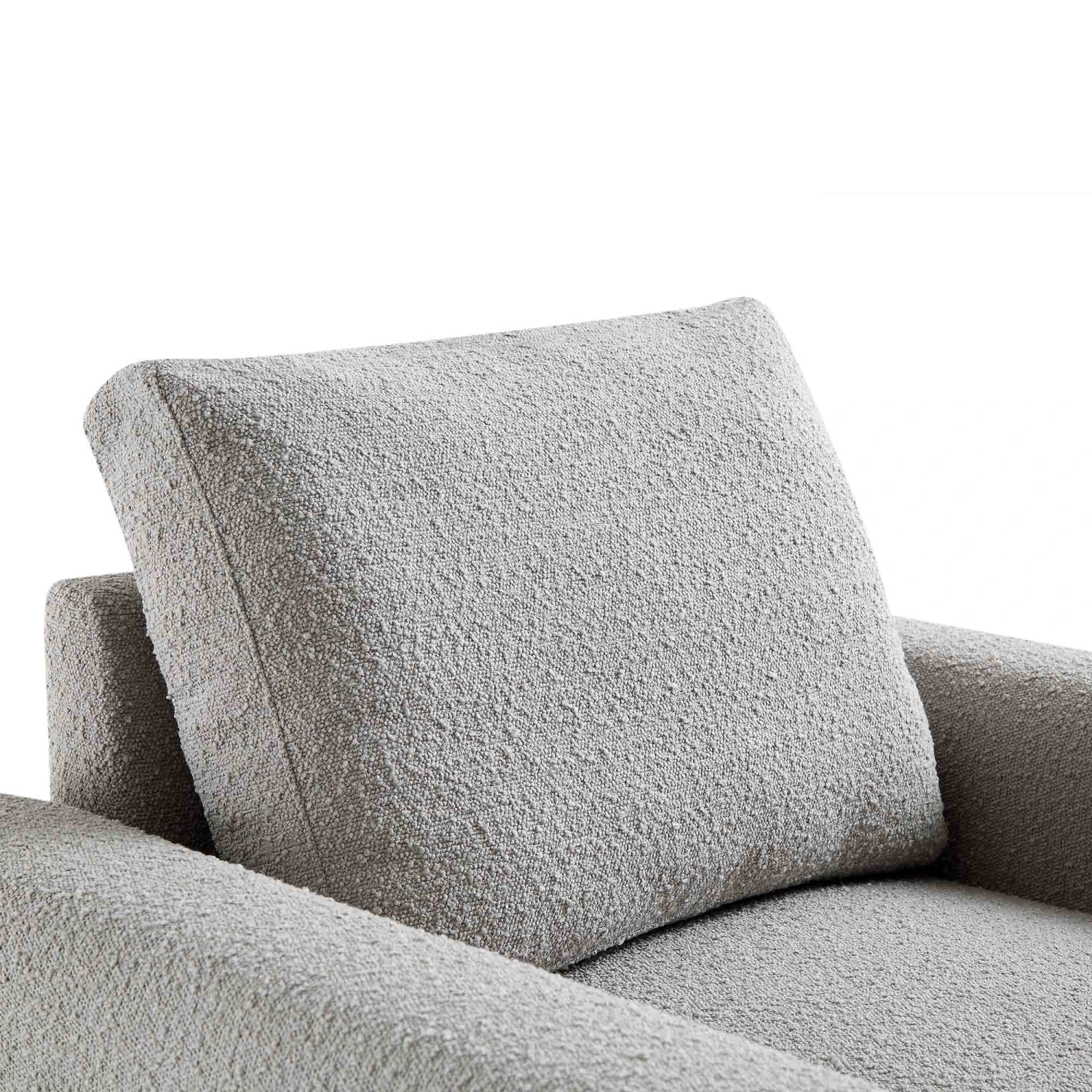 Hampstead Grey Boucle Curved Armchair 8 Hampstead Grey Boucle Curved Armchair - Image 8
