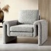 Hampstead Grey Boucle Curved Armchair -Daals Store ACH 2161 GREY BOUCLE main