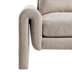 Hampstead Taupe Boucle Curved Armchair 21 Hampstead Taupe Boucle Curved Armchair -Daals Store ACH 2161 TAUPE BOUCLE detail4