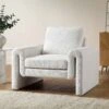 Hampstead White Boucle Curved Armchair -Daals Store ACH 2161 WHITE BOUCLE main