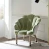 Barnard Scalloped Clam Chair, Lichen Velvet 13 Barnard Scalloped Clam Chair, Lichen Velvet -Daals Store ACH 2163 LICHEN VEL main