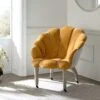 Barnard Scalloped Clam Chair, Mustard Chenille 28 Barnard Scalloped Clam Chair, Mustard Chenille -Daals Store ACH 2163 MUSTARD CHENILLE main