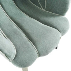 Barnard Scalloped Clam Chair, Sage Green Chenille -Daals Store ACH 2163 SAGE CHENILLE detail2