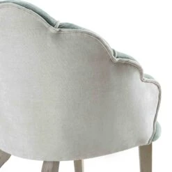 Barnard Scalloped Clam Chair, Sage Green Chenille -Daals Store ACH 2163 SAGE CHENILLE detail4