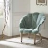 Barnard Scalloped Clam Chair, Sage Green Chenille 20 Barnard Scalloped Clam Chair, Sage Green Chenille -Daals Store ACH 2163 SAGE CHENILLE main