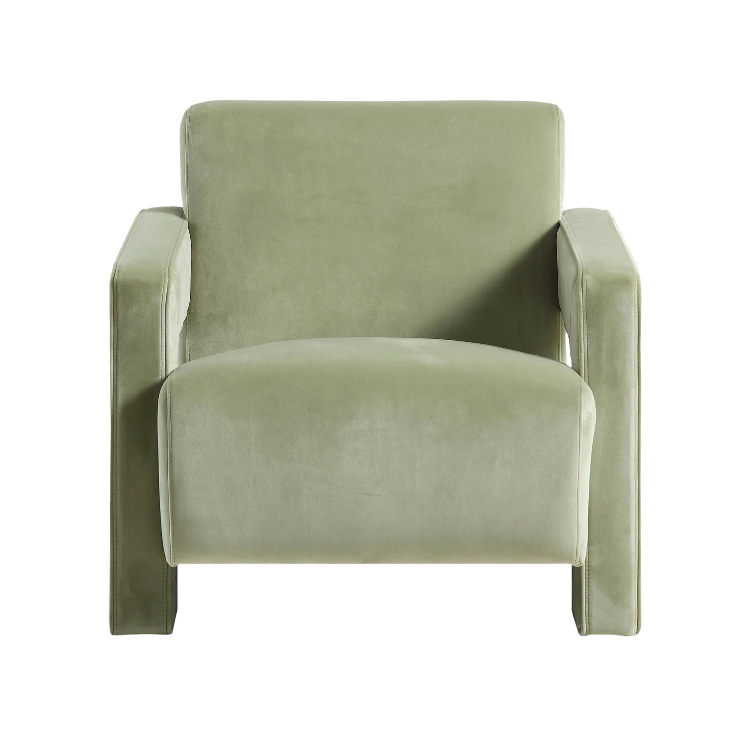 Brompton Sculptural Armchair, Lichen Velvet 4 Brompton Sculptural Armchair, Lichen Velvet - Image 4