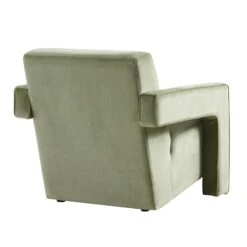 Brompton Sculptural Armchair, Lichen Velvet 19 Brompton Sculptural Armchair, Lichen Velvet -Daals Store ACH 2173 LICHEN VEL WB4
