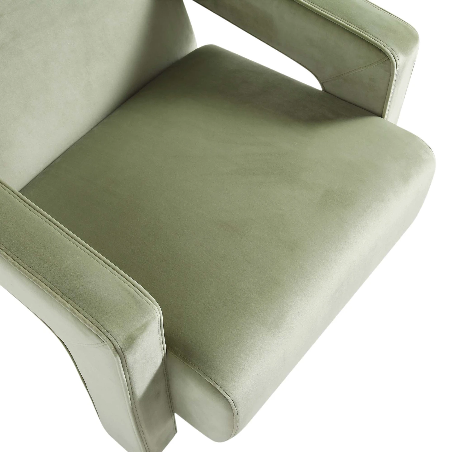 Brompton Sculptural Armchair, Lichen Velvet 9 Brompton Sculptural Armchair, Lichen Velvet - Image 9
