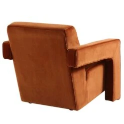 Brompton Sculptural Armchair, Rust Velvet -Daals Store ACH 2173 RUST VEL WB4