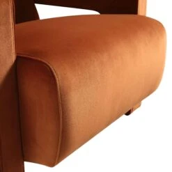 Brompton Sculptural Armchair, Rust Velvet -Daals Store ACH 2173 RUST VEL detail3