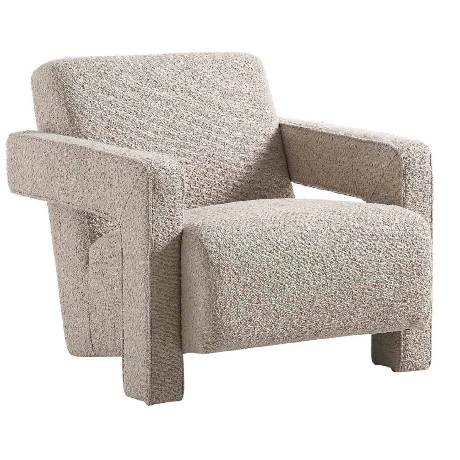 Brompton Sculptural Armchair, Taupe Boucle 6 Brompton Sculptural Armchair, Taupe Boucle - Image 6