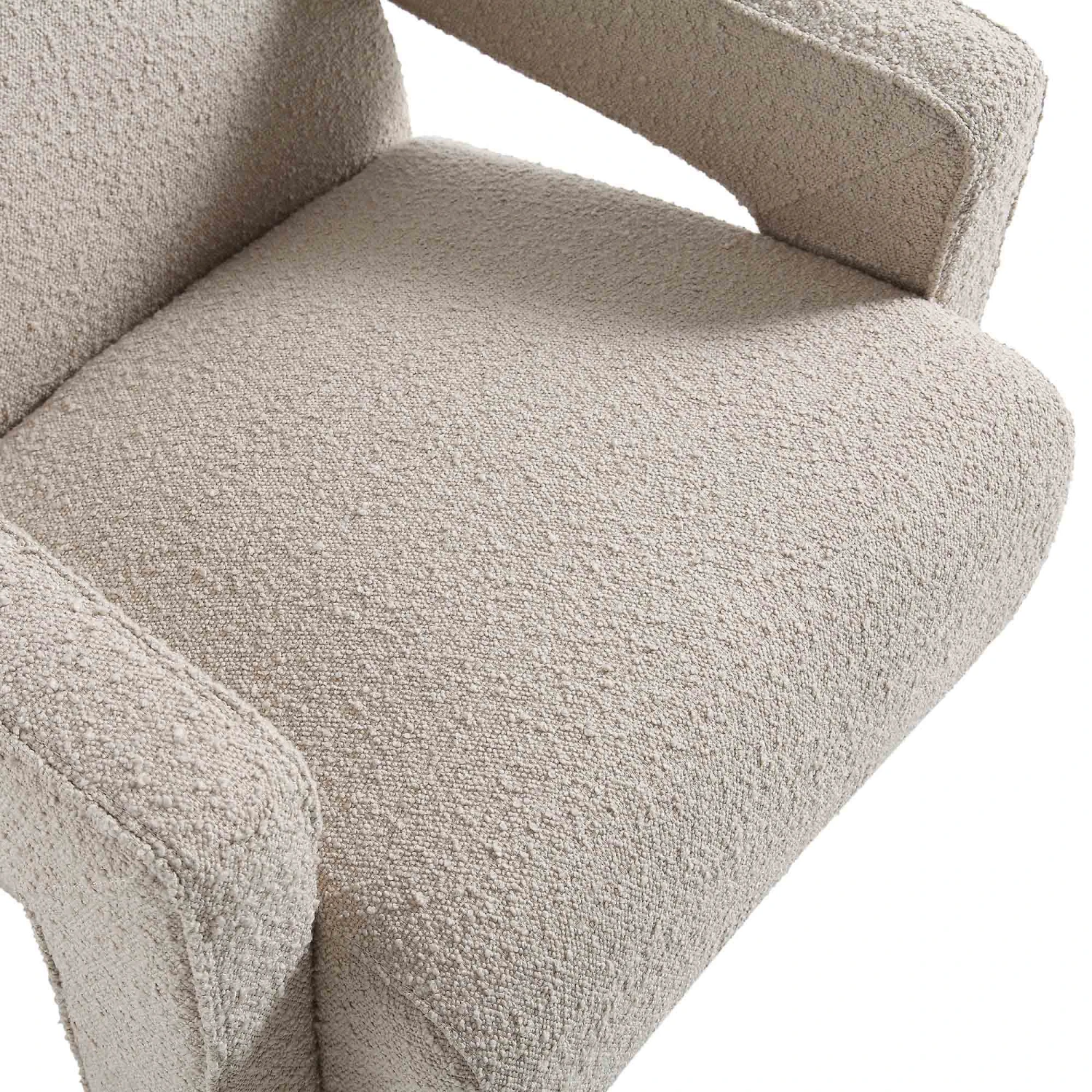 Brompton Sculptural Armchair, Taupe Boucle 11 Brompton Sculptural Armchair, Taupe Boucle - Image 11