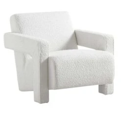 Brompton Sculptural Armchair, White Boucle -Daals Store ACH 2173 WHITE BOUCLE WB2
