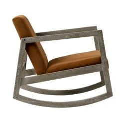 Fyne Cinnamon Velvet Rocking Weathered Oak Armchair -Daals Store ACH 38 CMONVEL WTH WB3