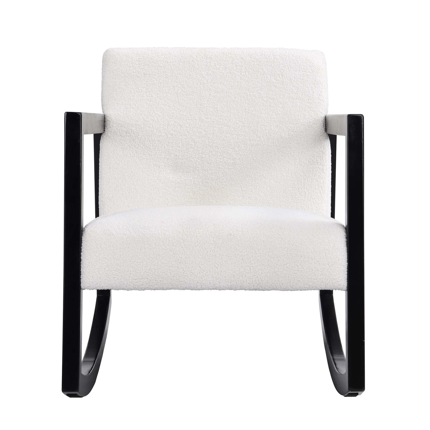 Fyne Ecru Boucle Rocking Armchair, Black Frame 4 Fyne Ecru Boucle Rocking Armchair, Black Frame - Image 4
