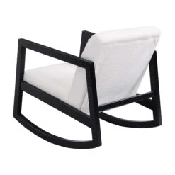 Fyne Ecru Boucle Rocking Armchair, Black Frame 16 Fyne Ecru Boucle Rocking Armchair, Black Frame -Daals Store ACH 38 ECRU BLACK WB4