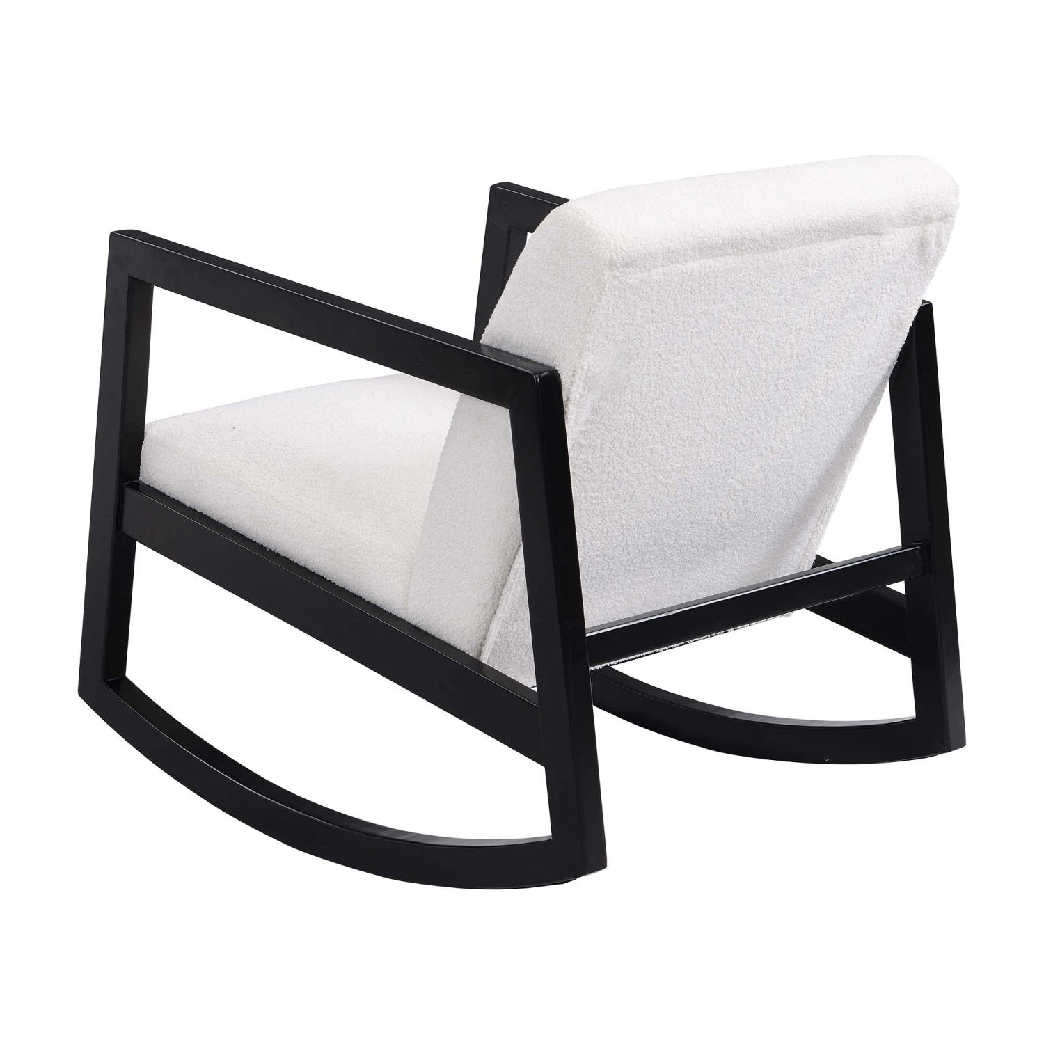 Fyne Ecru Boucle Rocking Armchair, Black Frame 7 Fyne Ecru Boucle Rocking Armchair, Black Frame - Image 7