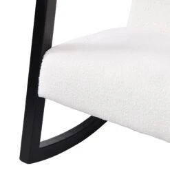 Fyne Ecru Boucle Rocking Armchair, Black Frame 19 Fyne Ecru Boucle Rocking Armchair, Black Frame -Daals Store ACH 38 ECRU BLACK detail3