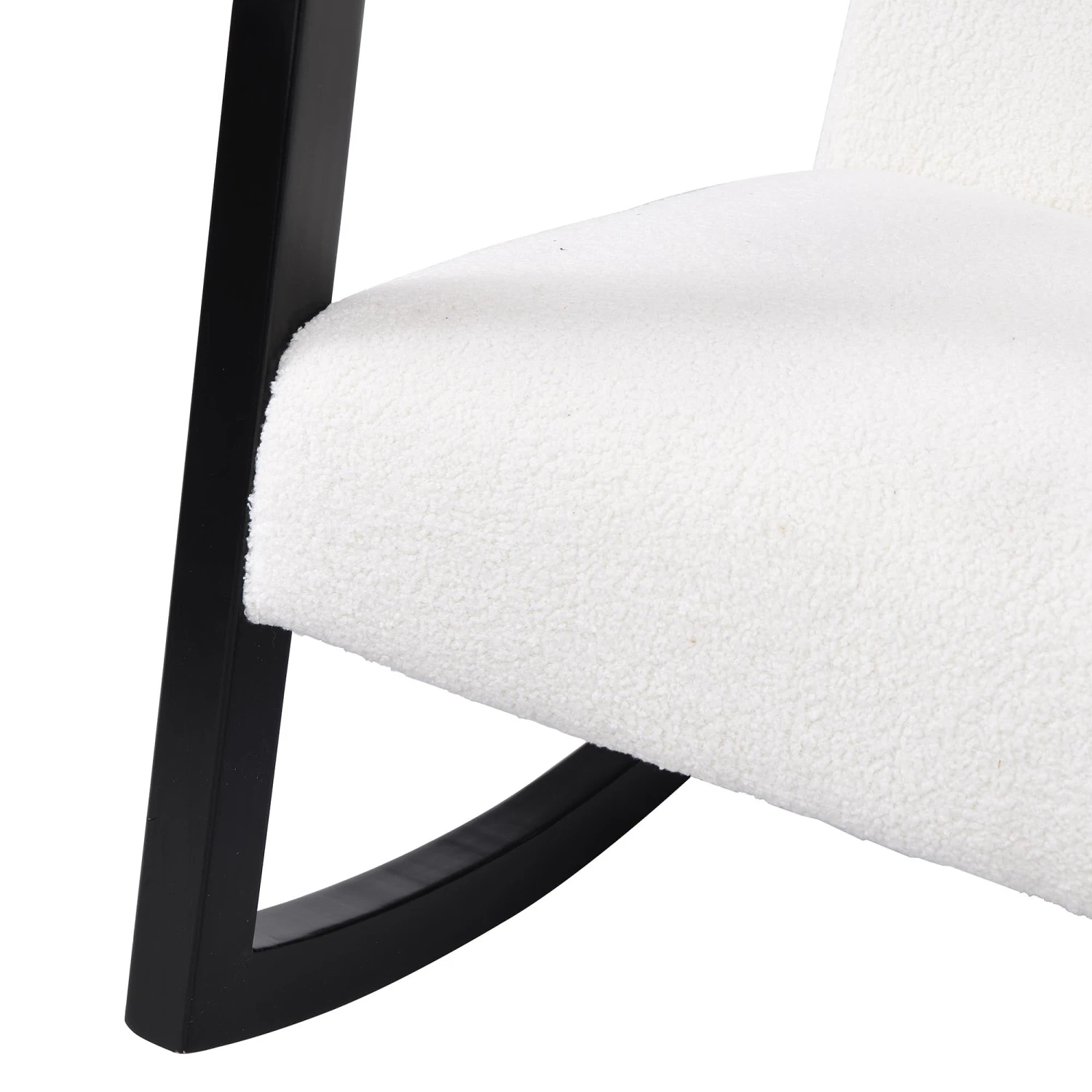 Fyne Ecru Boucle Rocking Armchair, Black Frame 10 Fyne Ecru Boucle Rocking Armchair, Black Frame - Image 10
