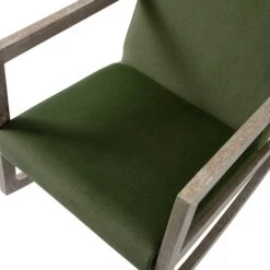 Fyne Moss Green Velvet Rocking Weathered Oak Armchair -Daals Store ACH 38 MOSSVEL WTH detail3