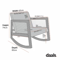 Fyne Sage Striped Linen Blend Natural Oak Armchair With Rattan Armrests 24 Fyne Sage Striped Linen Blend Natural Oak Armchair With Rattan Armrests -Daals Store ACH 40 CHART 1