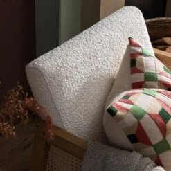 Fyne Ecru Boucle Rocking Natural Oak Armchair With Rattan Armrests 17 Fyne Ecru Boucle Rocking Natural Oak Armchair With Rattan Armrests -Daals Store ACH 40 ECRU NAT scene3