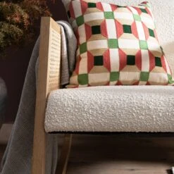 Fyne Ecru Boucle Rocking Natural Oak Armchair With Rattan Armrests 19 Fyne Ecru Boucle Rocking Natural Oak Armchair With Rattan Armrests -Daals Store ACH 40 ECRU NAT scene5