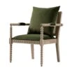 Hemingford Moss Green Velvet Bobbin Washed Oak Armchair 18 Hemingford Moss Green Velvet Bobbin Washed Oak Armchair -Daals Store ACH 510 MOSSVEL WASH WB1