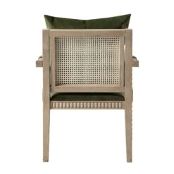 Hemingford Moss Green Velvet Bobbin Washed Oak Armchair 16 Hemingford Moss Green Velvet Bobbin Washed Oak Armchair -Daals Store ACH 510 MOSSVEL WASH WB6