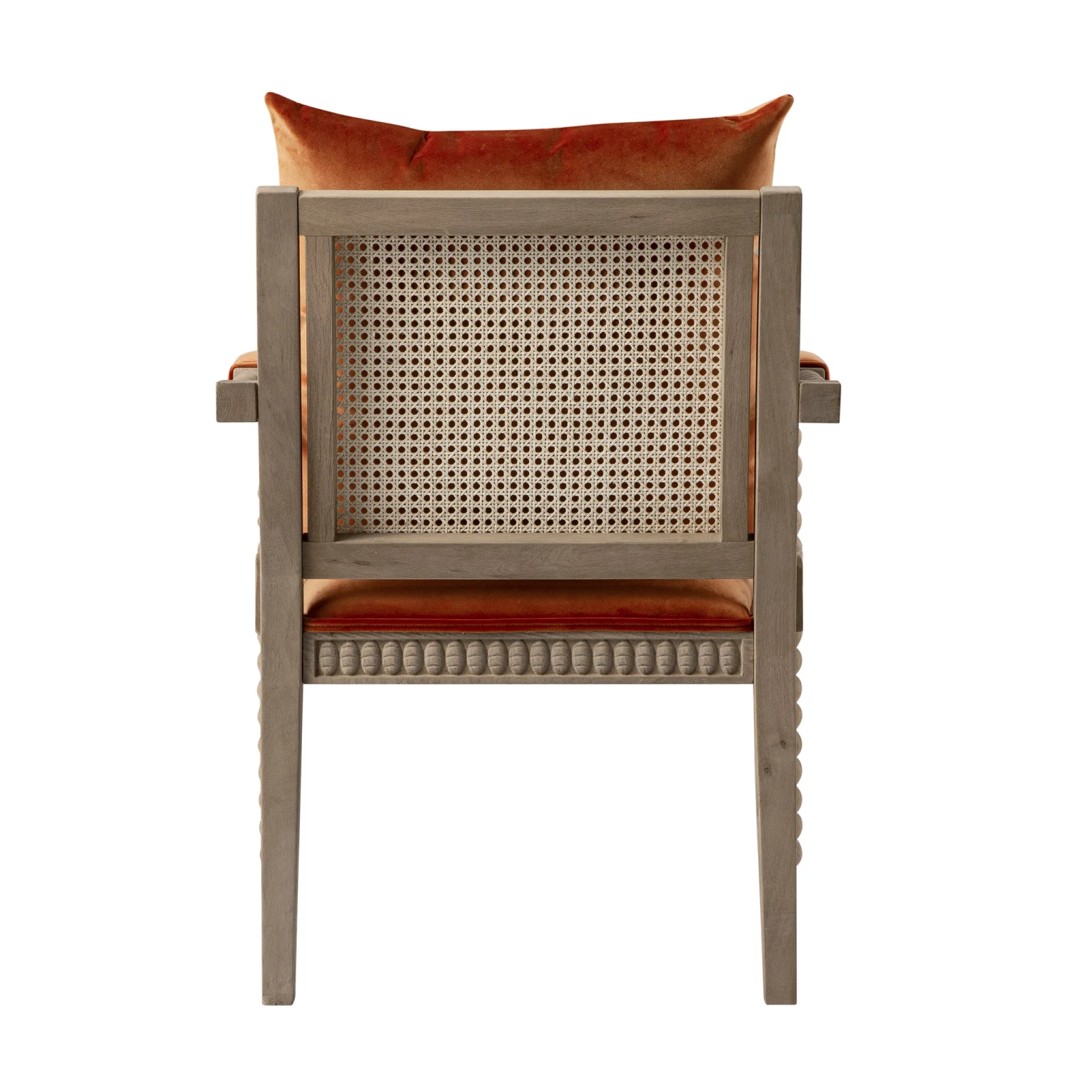 Hemingford Rust Velvet Bobbin Washed Oak Armchair 12 Hemingford Rust Velvet Bobbin Washed Oak Armchair - Image 12
