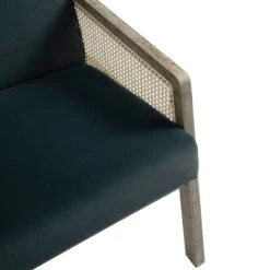 Fyne Aegean Blue Velvet Weathered Oak Frame Rattan Armchair 16 Fyne Aegean Blue Velvet Weathered Oak Frame Rattan Armchair -Daals Store ACH 608 AGEANVEL WTH detail2