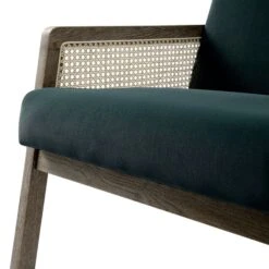 Fyne Aegean Blue Velvet Weathered Oak Frame Rattan Armchair 17 Fyne Aegean Blue Velvet Weathered Oak Frame Rattan Armchair -Daals Store ACH 608 AGEANVEL WTH detail3