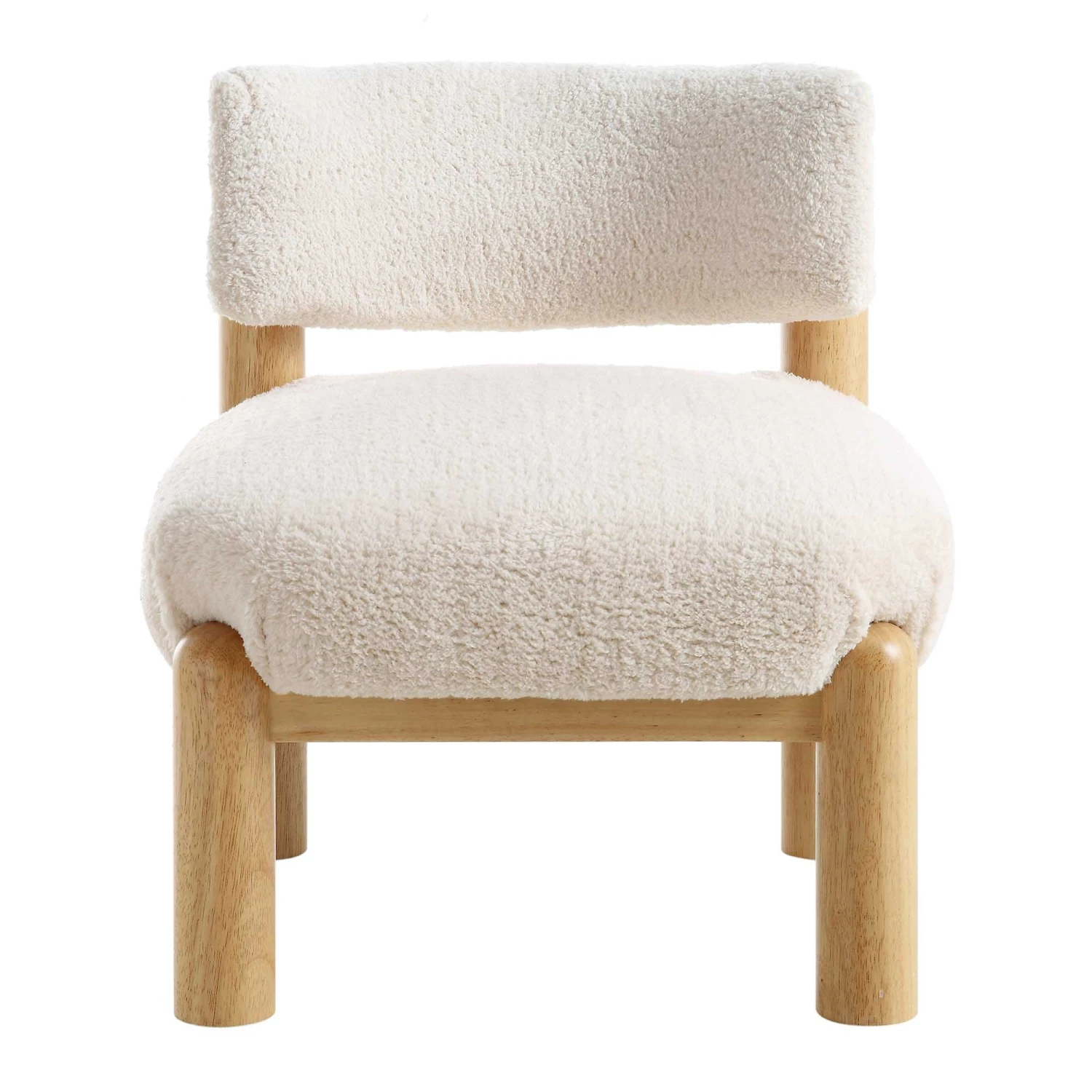 Okja Ecru Sherpa Faux Shearling Accent Chair 3 Okja Ecru Sherpa Faux Shearling Accent Chair - Image 3