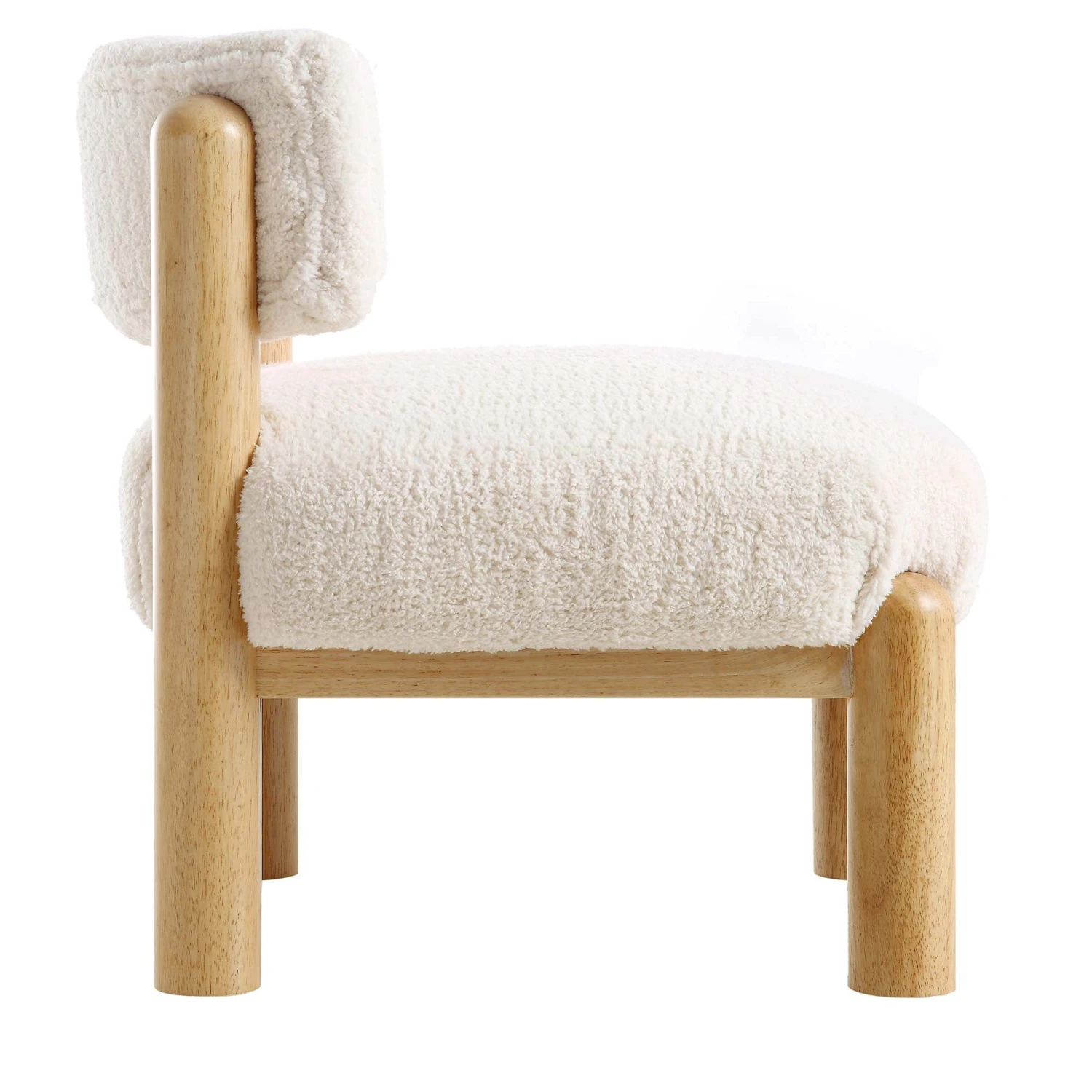 Okja Ecru Sherpa Faux Shearling Accent Chair 6 Okja Ecru Sherpa Faux Shearling Accent Chair - Image 6