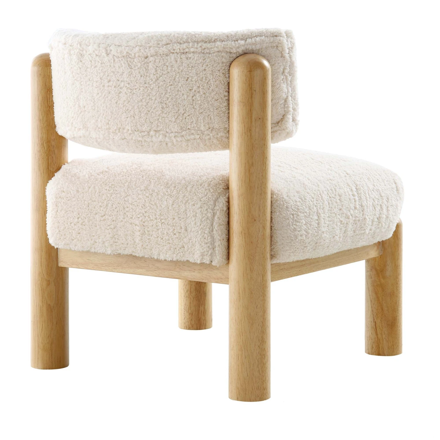 Okja Ecru Sherpa Faux Shearling Accent Chair 7 Okja Ecru Sherpa Faux Shearling Accent Chair - Image 7