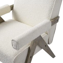 Chinnor Beige Boucle Weathered Oak Frame Accent Chair -Daals Store ACH 729 BEIGEBOU WTH detail1