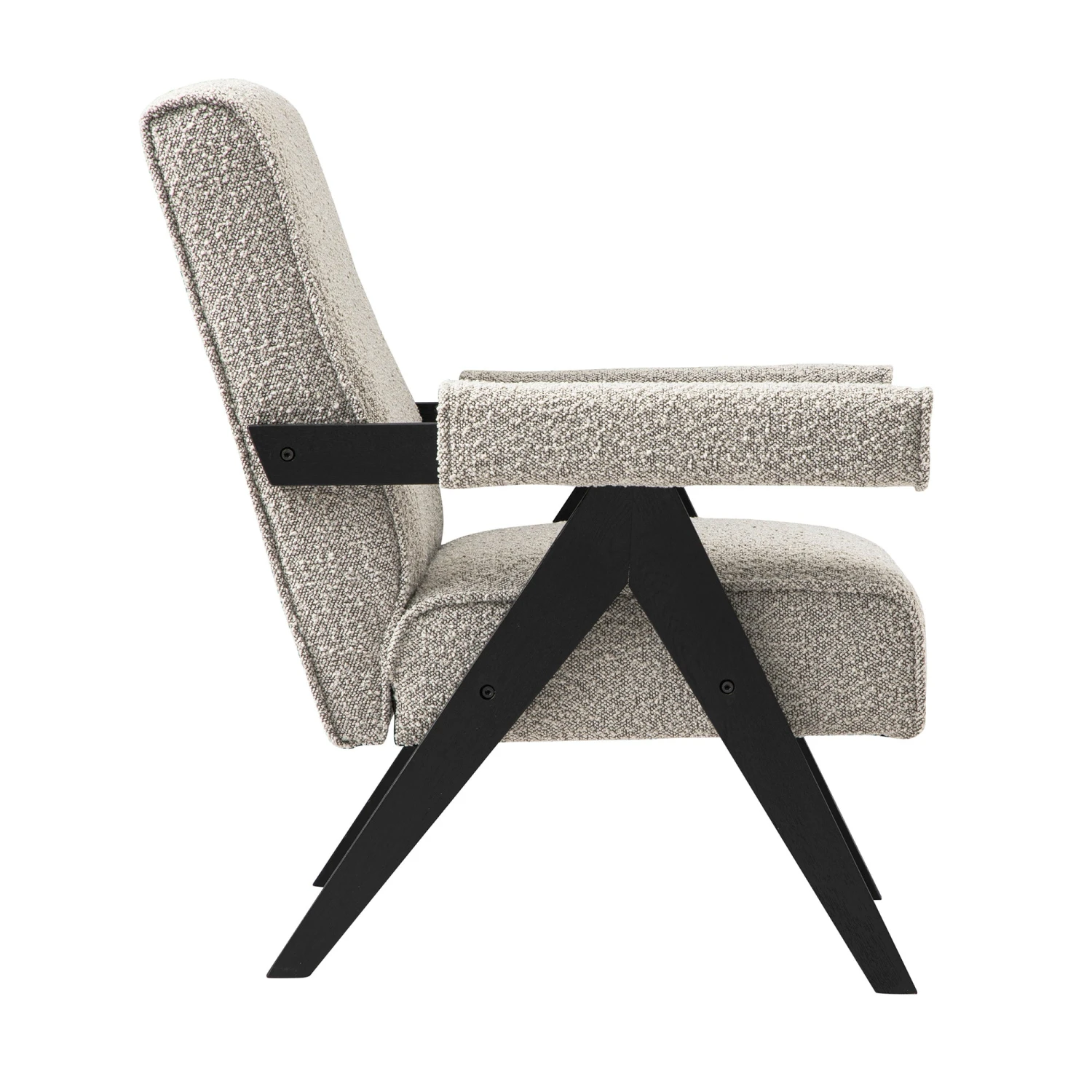 Chinnor Taupe Boucle Black Oak Frame Accent Chair 11 Chinnor Taupe Boucle Black Oak Frame Accent Chair - Image 11