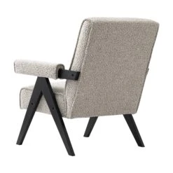 Chinnor Taupe Boucle Black Oak Frame Accent Chair 26 Chinnor Taupe Boucle Black Oak Frame Accent Chair -Daals Store ACH 729 TAUPEBOU BLACK WB5