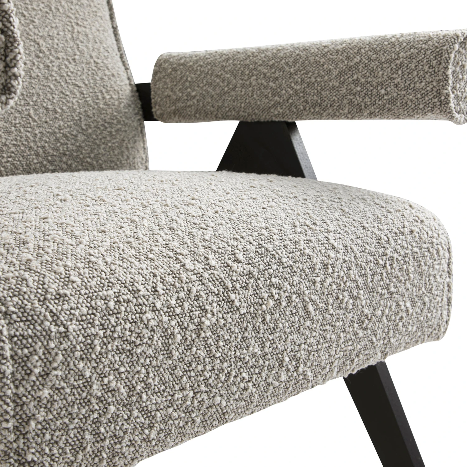 Chinnor Taupe Boucle Black Oak Frame Accent Chair 14 Chinnor Taupe Boucle Black Oak Frame Accent Chair - Image 14