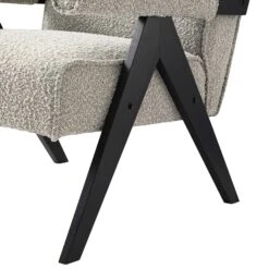 Chinnor Taupe Boucle Black Oak Frame Accent Chair 29 Chinnor Taupe Boucle Black Oak Frame Accent Chair -Daals Store ACH 729 TAUPEBOU BLACK detail3