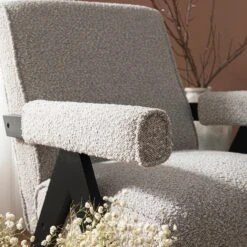 Chinnor Taupe Boucle Black Oak Frame Accent Chair 18 Chinnor Taupe Boucle Black Oak Frame Accent Chair -Daals Store ACH 729 TAUPEBOU BLACK scene3