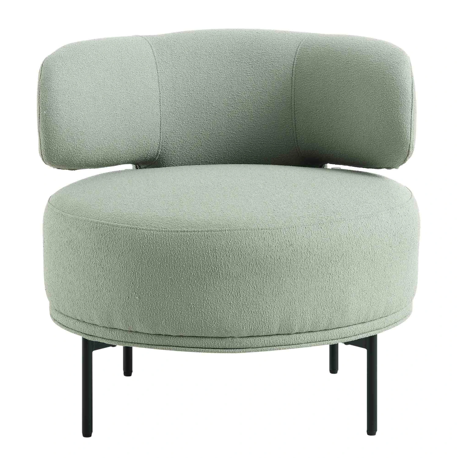Penn Sage Green Boucle Wing Back Accent Chair 4 Penn Sage Green Boucle Wing Back Accent Chair - Image 4